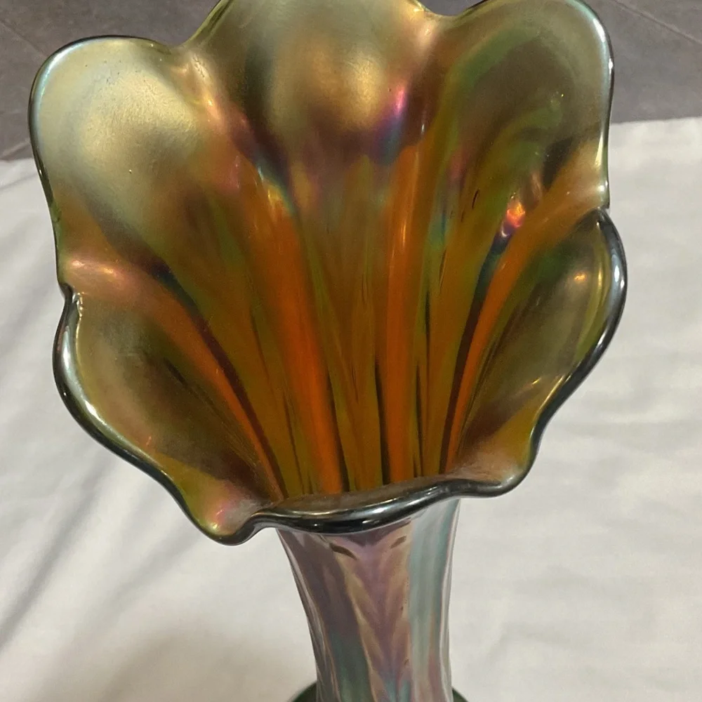 Fenton Iridescent Rainbow Vase